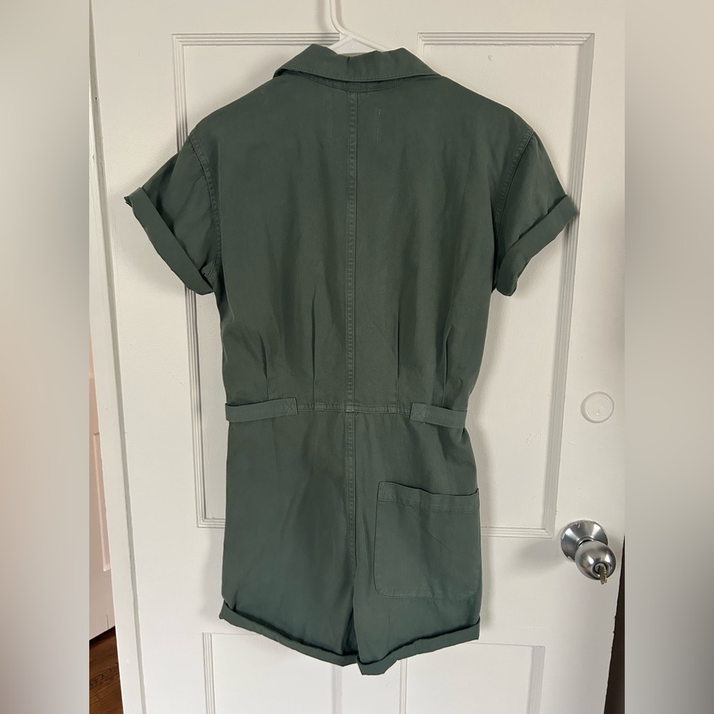 Pistola Parker Field Suit Sage Green Utility Romper - Picture 3 of 6
